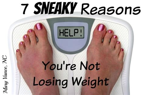 7 Sneaky Reasons You Re Not Losing Weight Mary Vance NC