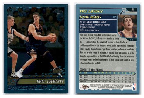 2001 02 Topps Chrome 8 Raef LaFrentz Denver Nuggets EBay