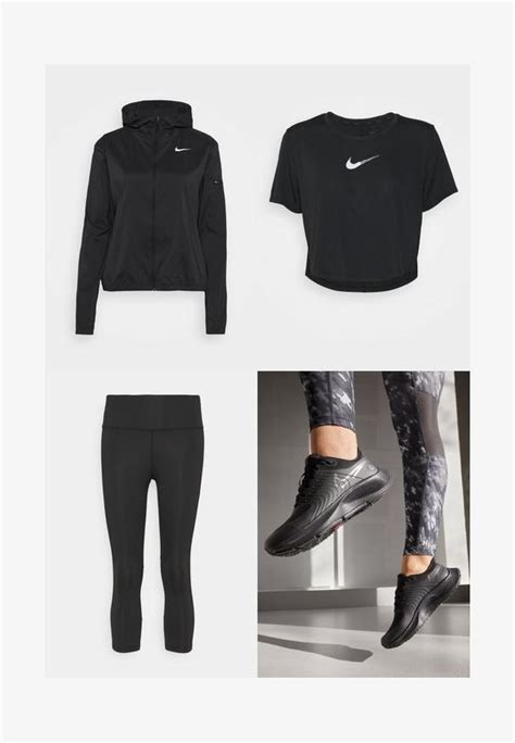 Nike Performance Fast Crop Tights Black Silver Schwarz Zalando Ch