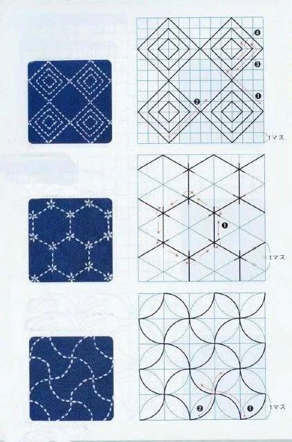 Японская вышивка сашико техника для начинающих схемы с подробным