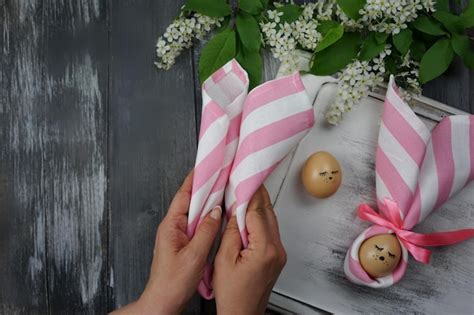 Premium Photo Women S Hands Decorate Easter Eggs