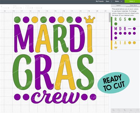 Mardi Gras Crew Svg Png Dxf Cut File Creative Vector Studio