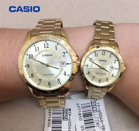 Đồng Hồ Casio Cặp Đôi MTP V004G 9BUDF LTP V004G 9BUDF Dây Kim Loại Mạ