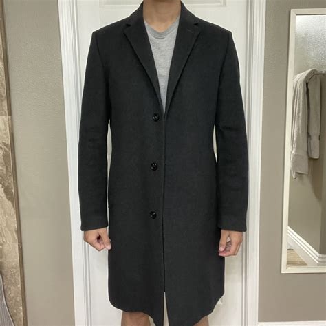 Boss Hugo Boss 42l Stratus Wool Cashmere Overcoat Cha Gem