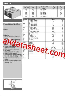 Skb Datasheet Pdf Semikron International