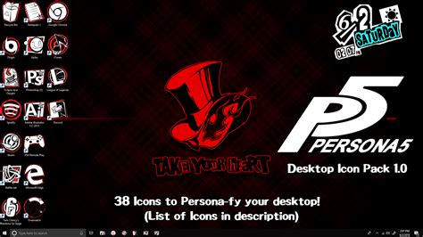 Persona 5 Desktop Icon Pack Version 10 By Frozenvayne On Deviantart