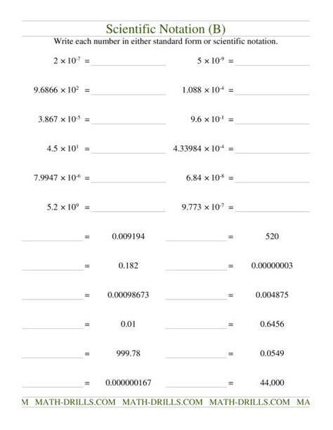 Scientific Notation B