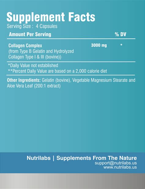 hydrolyzed collagen peptide  capsules  nutrilabs