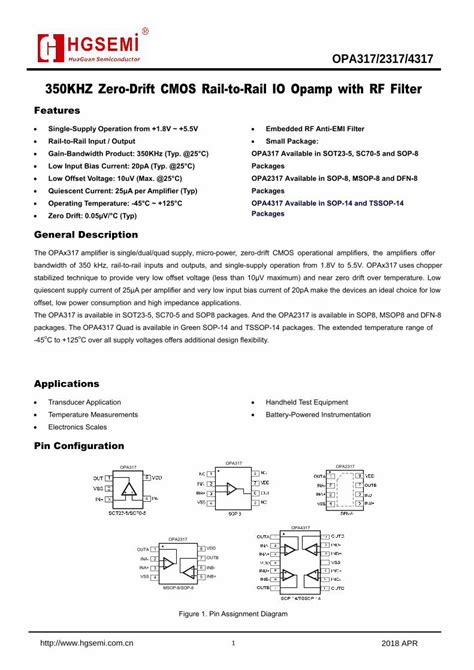 Pdf Khz Zero Drift Cmos Rail To Rail Io Opamp With Rf Filter