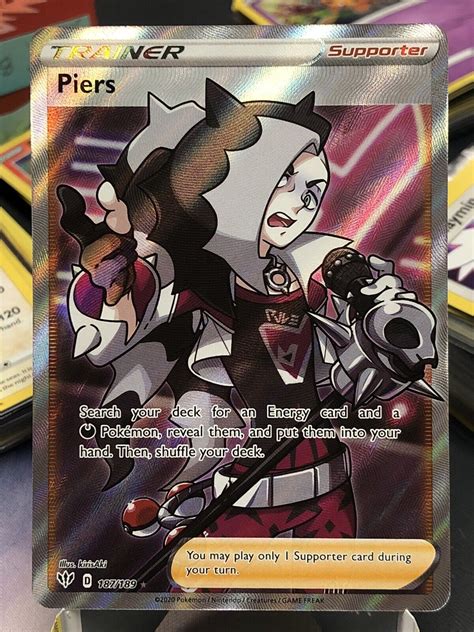 Piers Full Art Trainer Ultra Rare 187 189 Darkness Ablaze Pokemon TCG