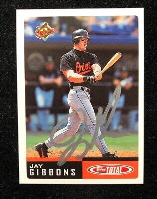 JAY GIBBONS 2002 TOPPS TOTAL AUTOGRAPHED SIGNED AUTO BASEBALL CARD 39