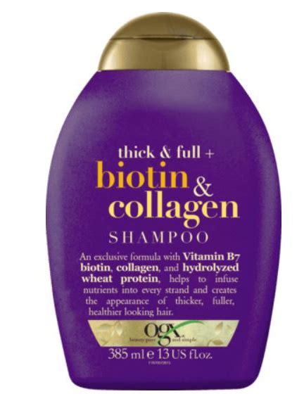 Ogx Shampoo Thickandfull Biotin And Collagen Ingredients Explained