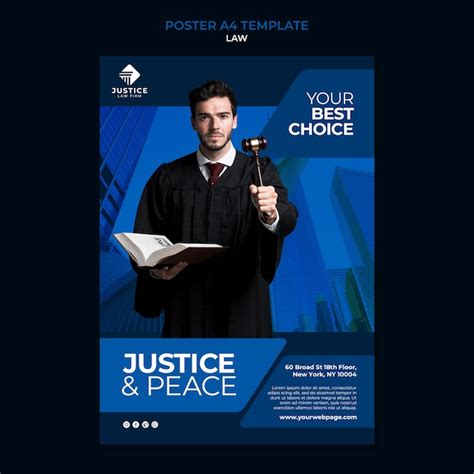 Premium Psd Law Poster Design Template