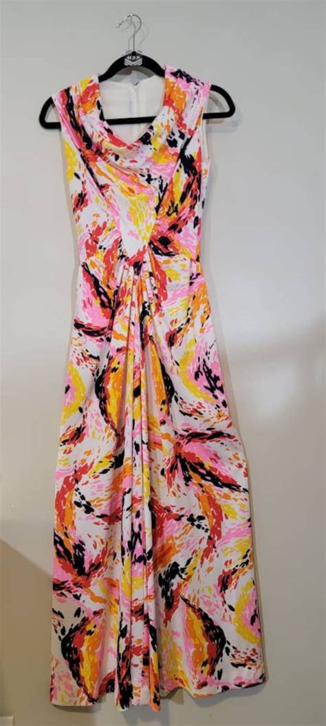 S Elinor Gay Original Color Splash Maxi Dress Gem