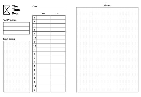 The Time Box Daily Time Boxing Planner Figma