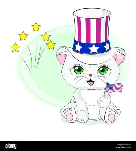 Cat american flag hi-res stock photography and images - Alamy