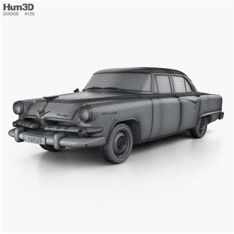 Dodge Coronet 4 Door Sedan 1955 3D Model Vehicles On Hum3D