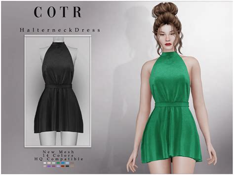 The Sims Resource Halterneck Dress D 290