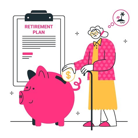 Free Vector Retirement Plan Concept Illustration