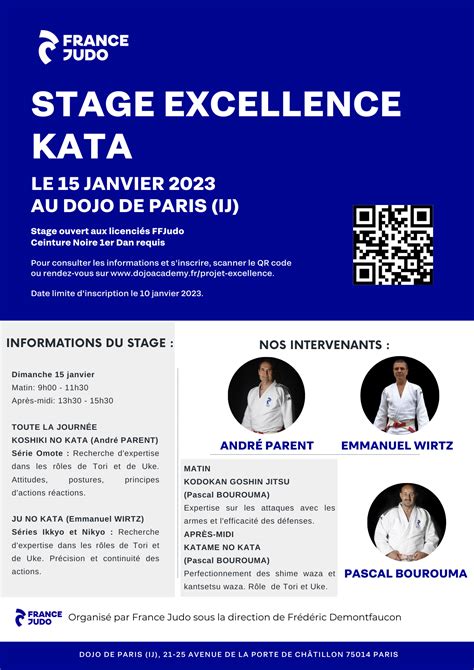 DERNIÈRES PLACES DISPONIBLES POUR LE STAGE EXCELLENCE KATA DU 15