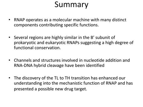 Ppt Bacterial Rna Polymerase New Insights On A Fundamental Molecular Machine Powerpoint