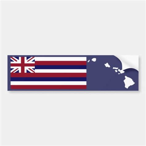 Hawaiian Flag N Islands Bumper Sticker Car Bumper Sticker Zazzle