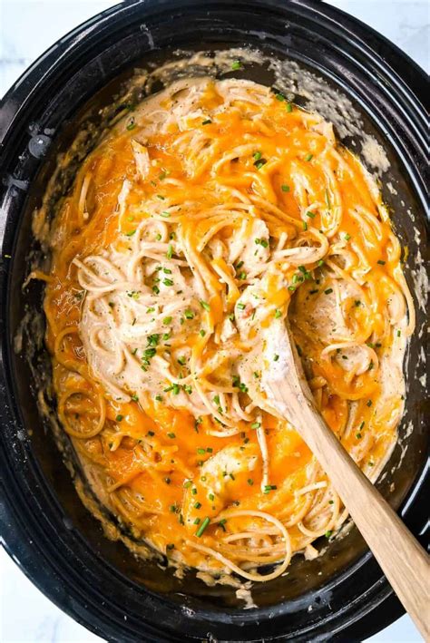 Crock Pot Chicken Spaghetti Momma Fit Lyndsey