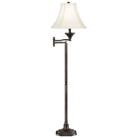 Kenroy Home Wentworth 59 In Burnished Bronze Swing Arm Floor Lamp