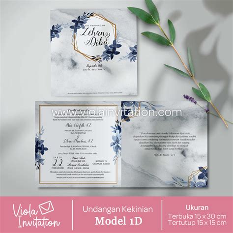 Undangan Kekinian Model 1d Undangan Pernikahan Murah Viola Invitation