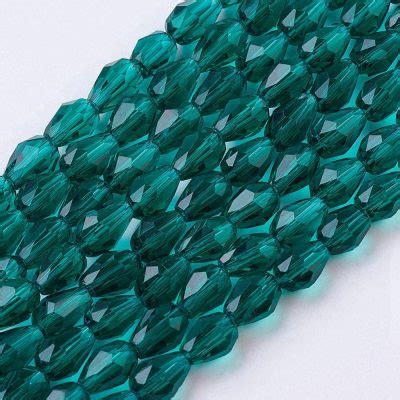 Crystal Drop Bead Teal Beads Crystals Riverside Beads