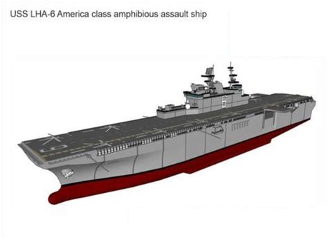 uss lha  america class amphibious assault ship  model