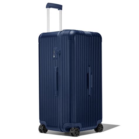 Essential Trunk Plus Large Lightweight Suitcase Matte Blue Rimowa