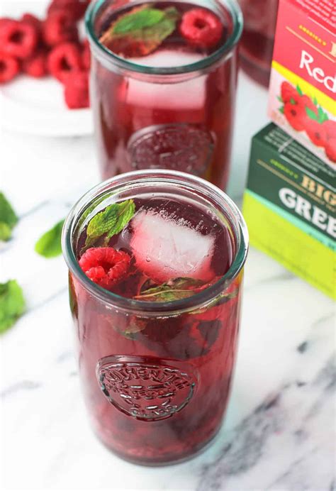 Iced Raspberry Mint Green Tea