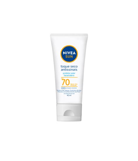 NIVEA SUN Protetor Solar Facial Toque Seco Antissinais FPS70