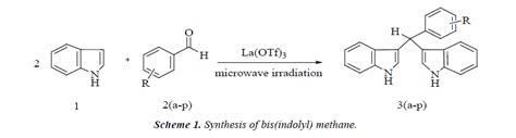 La Otf An Efficient Catalyst For Green Synthesis Of Bis Indolyl