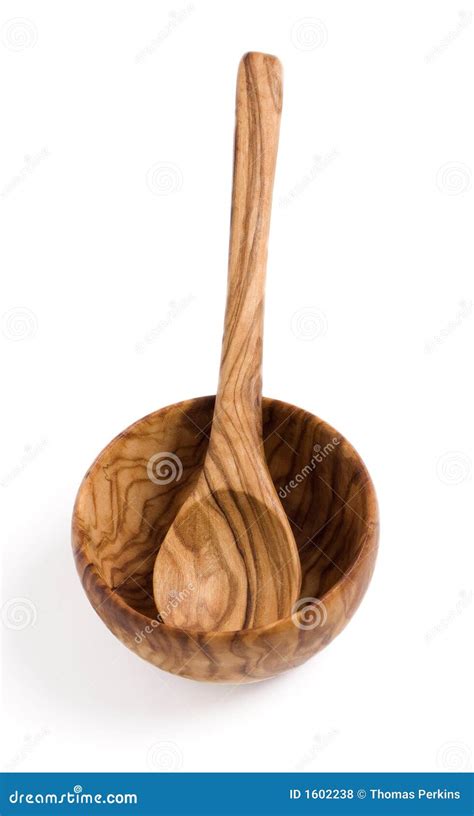 Wooden bowl and spoon stock photo. Image of texture, wood - 1602238