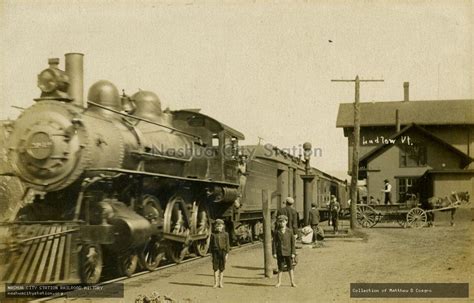 Postcard Railroad Station Ludlow Vermont Railroad History