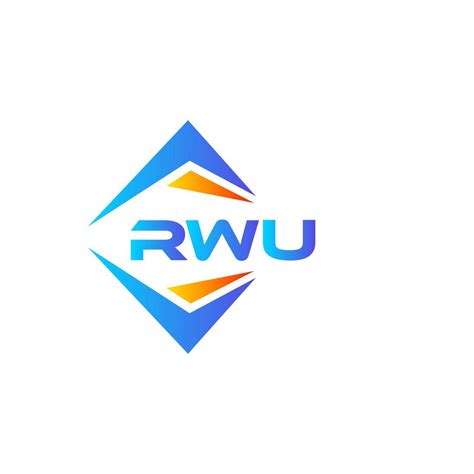 RWU abstract technology logo design on white background. RWU creative ...