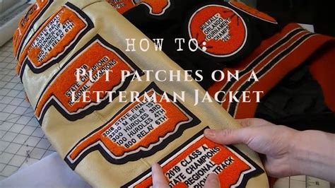 How To Sew Patches On The Sleeve Of A Letterman Jacket Letterman Jacket Patches Letterman