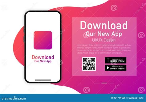 Download Our App Advertising Banner Phone Mockup App For Mobile Ui