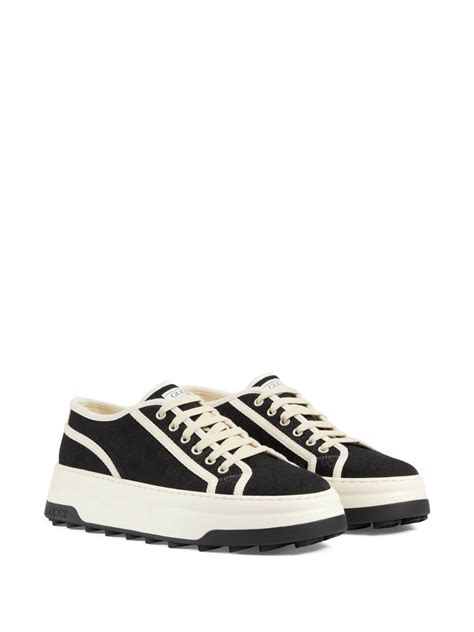 Gucci Gg Canvas Lace Up Sneakers Farfetch