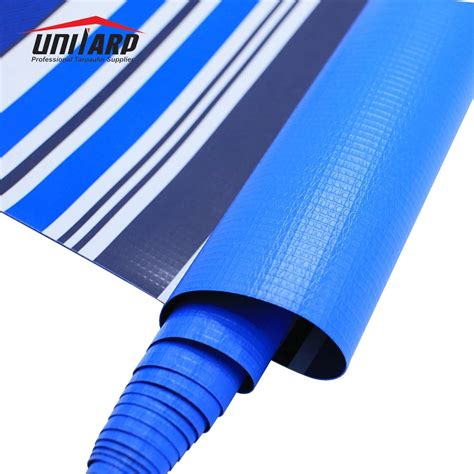 Printable Awning Tent Polyester Pvc Color Striped Tarpaulin M Rolls