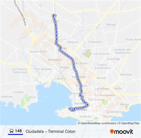 Ruta 148 horarios paradas y mapas Terminal Colón Actualizado