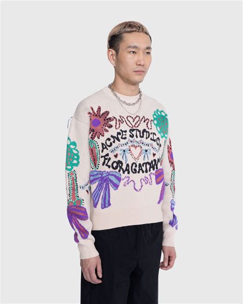 Acne Studios Floragatan Jacquard Sweater Multi Highsnobiety Shop