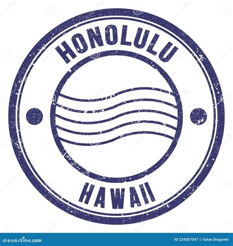 Honolulu Hawaii Map With Neighborhoods And Modern Round Shapes Vector