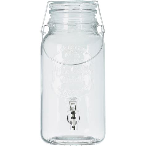 Gallon Glass Beverage Dispenser With Metal Spigot Yorkshire Mason Jar