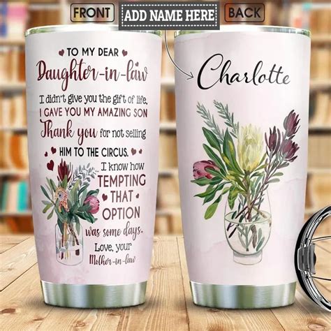 To Daughter In Law Personalized Tumbler Teeuni