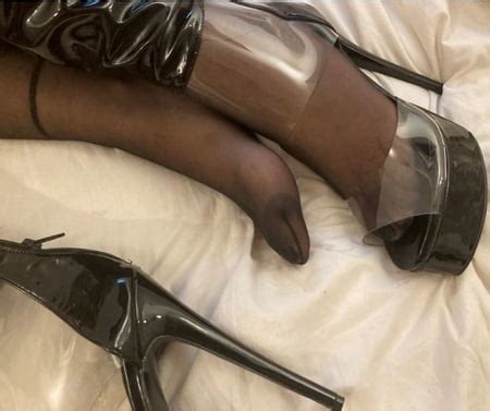 Black And Clear PVC Porn High Heel Boots Pics XHamster