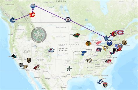 NHL Map Teams Logos Sport League Maps, 48% OFF