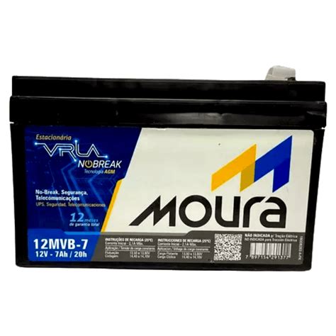 KIT 6 BATERIAS MOURA 12MVA 7 7AH 12V VRLA AGM NOBREAK ENERGIA SOLAR